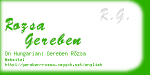 rozsa gereben business card